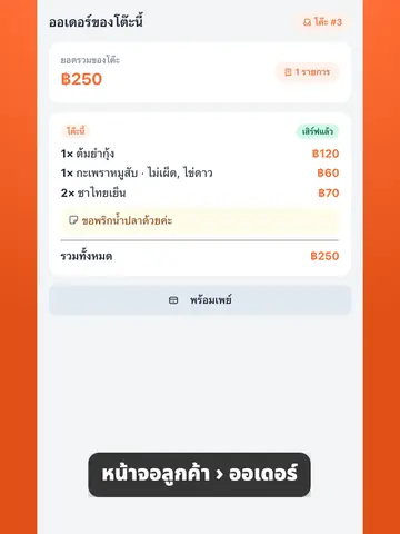 ลูกค้าโอนผ่านพร้อมเพย์แล้วกดแจ้งร้าน